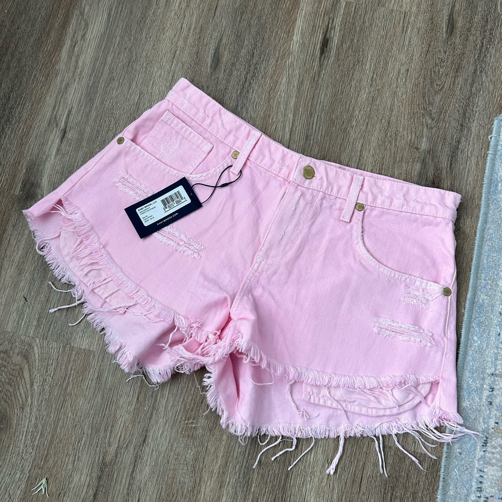 Ramy Brook pink jean shorts
